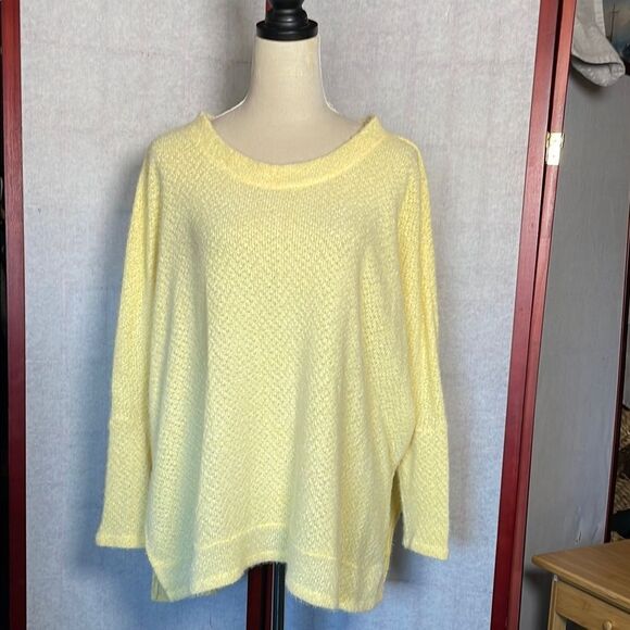 Cherish Cozy Butter Yellow Oversized Relaxed Fit Women's Sweater (Size: Small) - Picture 11 of 11